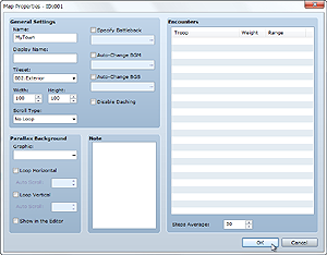 Create Map dialog box
